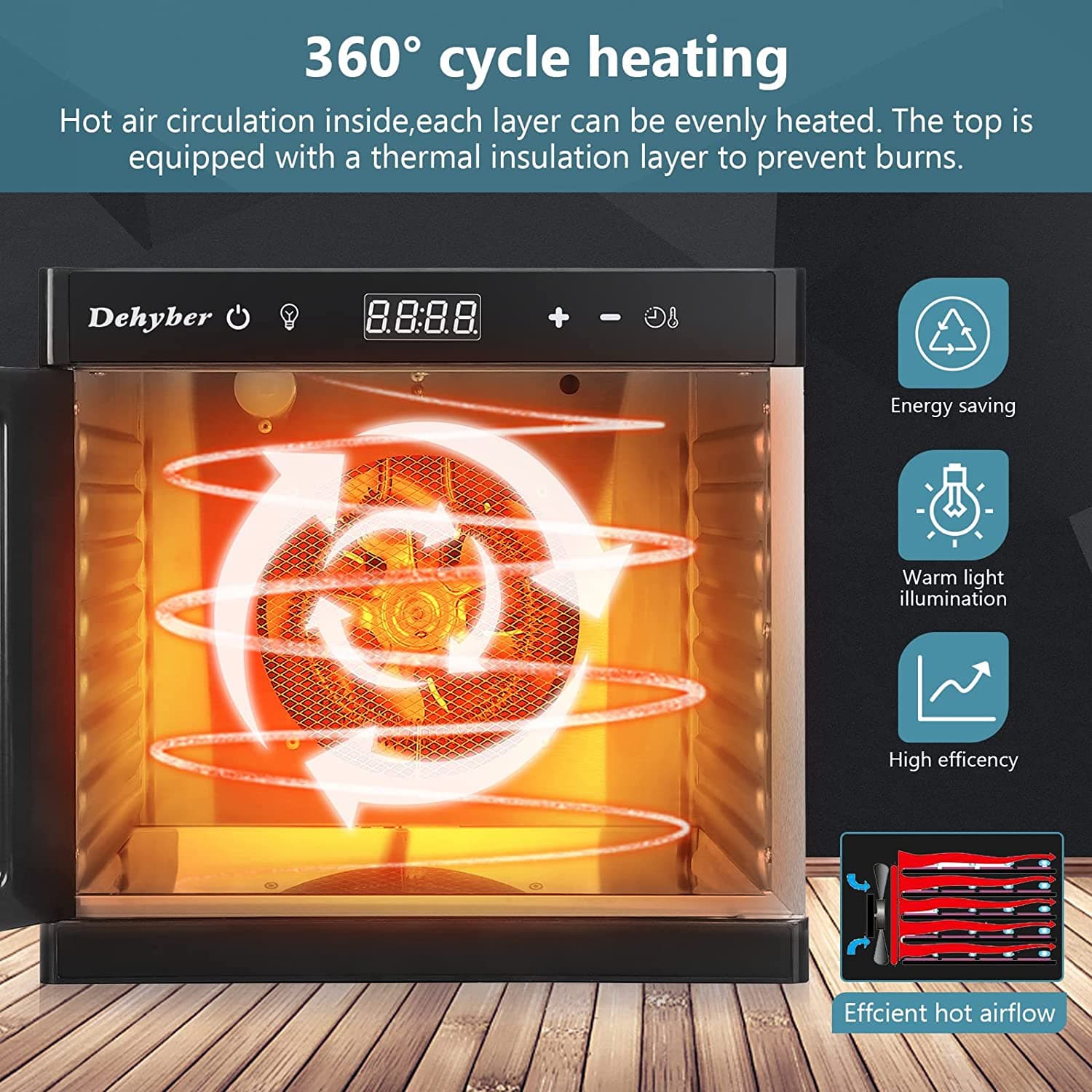 Deshidratador 8 Bandejas Acero Digital 4